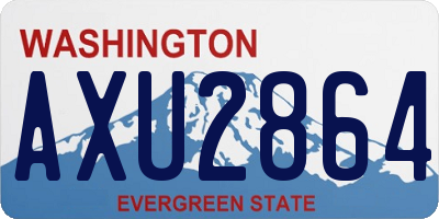 WA license plate AXU2864