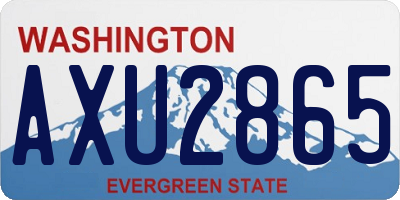 WA license plate AXU2865