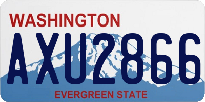 WA license plate AXU2866