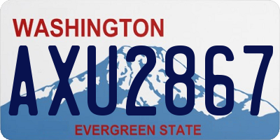 WA license plate AXU2867