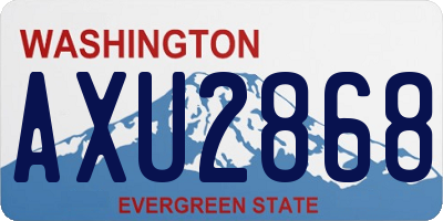 WA license plate AXU2868