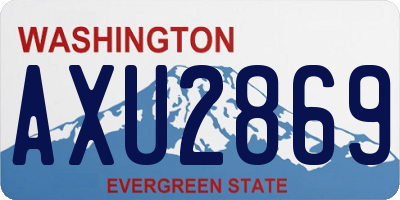 WA license plate AXU2869