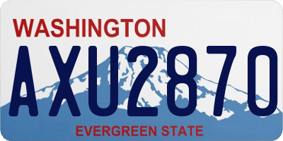 WA license plate AXU2870