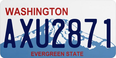 WA license plate AXU2871