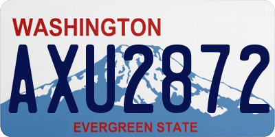 WA license plate AXU2872