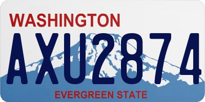 WA license plate AXU2874