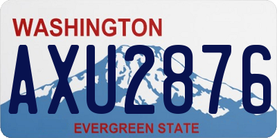 WA license plate AXU2876