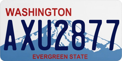 WA license plate AXU2877