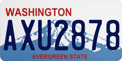 WA license plate AXU2878