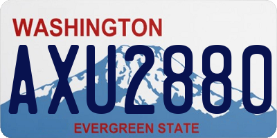 WA license plate AXU2880