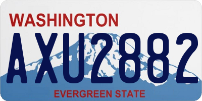 WA license plate AXU2882