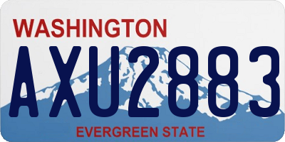 WA license plate AXU2883