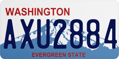 WA license plate AXU2884