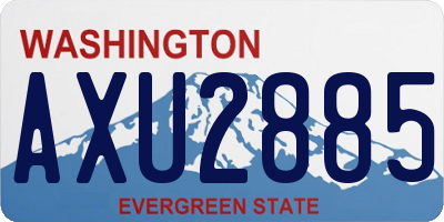 WA license plate AXU2885