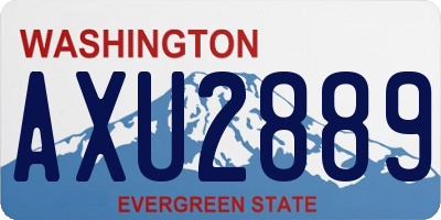 WA license plate AXU2889