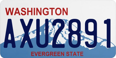WA license plate AXU2891