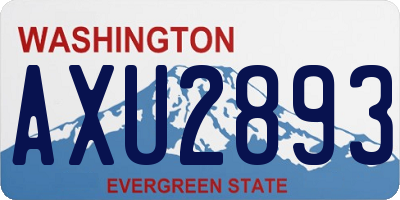 WA license plate AXU2893