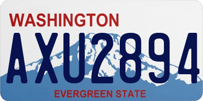 WA license plate AXU2894