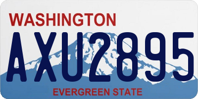 WA license plate AXU2895