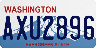 WA license plate AXU2896