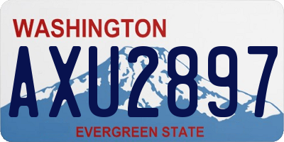 WA license plate AXU2897