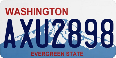 WA license plate AXU2898