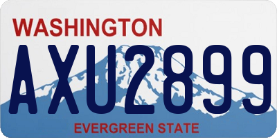 WA license plate AXU2899