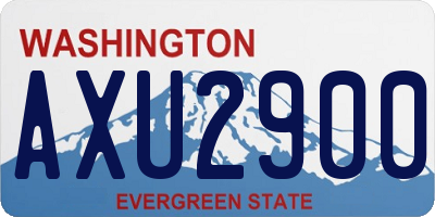 WA license plate AXU2900