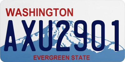 WA license plate AXU2901