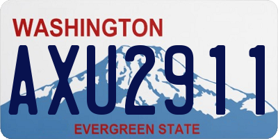 WA license plate AXU2911