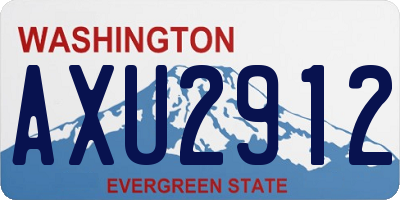 WA license plate AXU2912