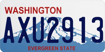 WA license plate AXU2913