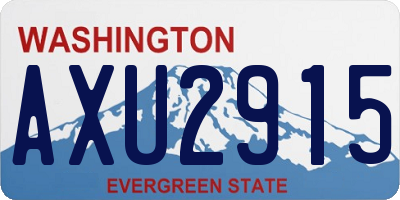 WA license plate AXU2915