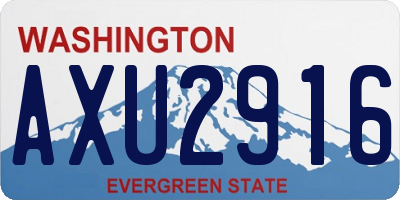 WA license plate AXU2916