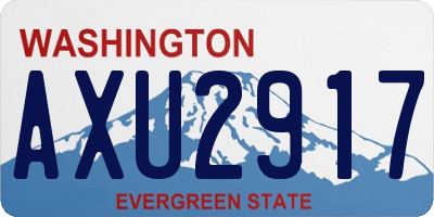 WA license plate AXU2917