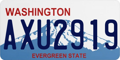 WA license plate AXU2919