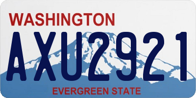 WA license plate AXU2921
