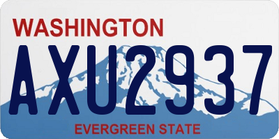 WA license plate AXU2937