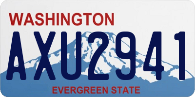 WA license plate AXU2941