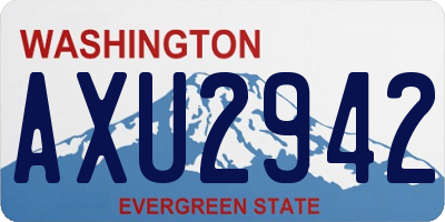 WA license plate AXU2942