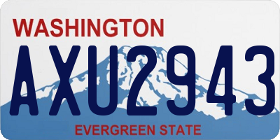 WA license plate AXU2943