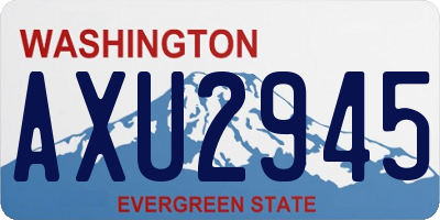 WA license plate AXU2945