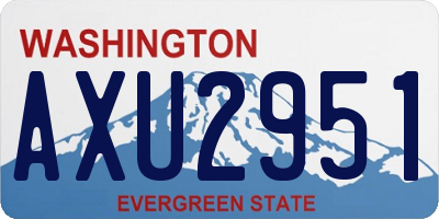 WA license plate AXU2951