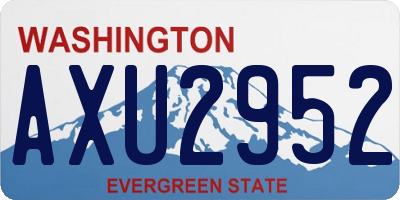 WA license plate AXU2952