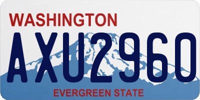 WA license plate AXU2960