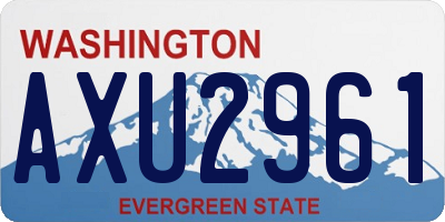 WA license plate AXU2961
