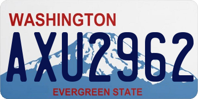 WA license plate AXU2962