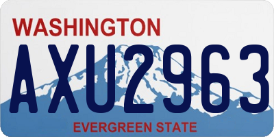 WA license plate AXU2963