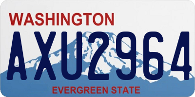 WA license plate AXU2964