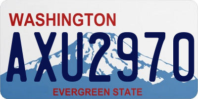 WA license plate AXU2970